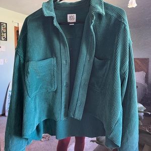 BDG corduroy cropped button down